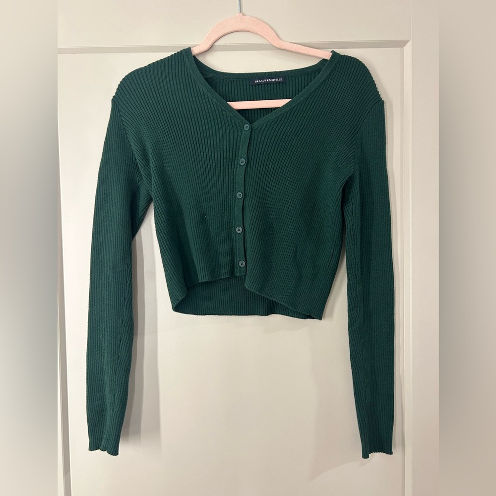 Brandy Melville Green Cardigan